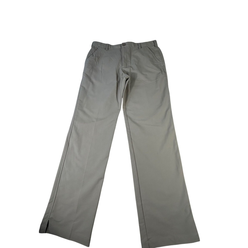 Under Armour Mens Khaki Pants Beige 36x34 Golf Stretch Nylon Polyester EUC